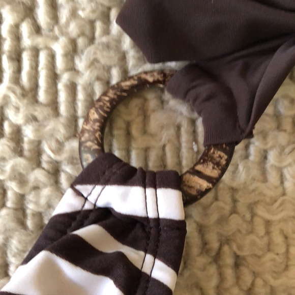 NWOT plus size built in bra top zebra print tankini top - Picture 3 of 12